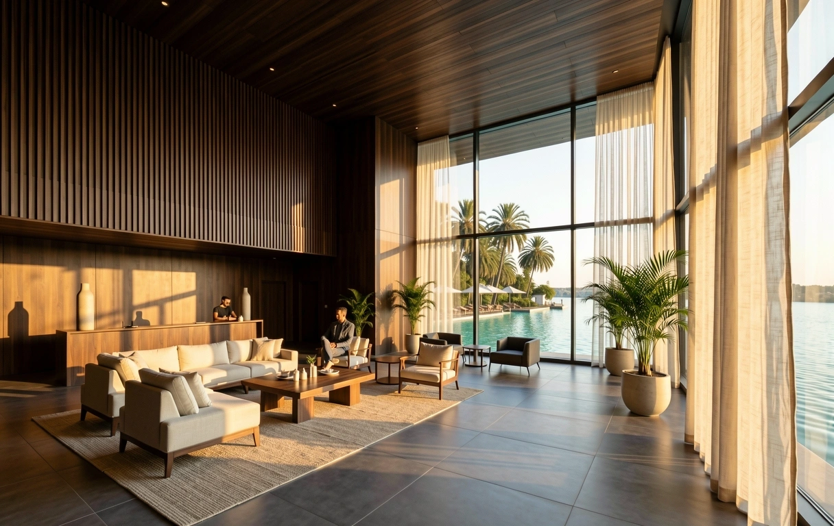 Moderner Empfangsbereich in Wien